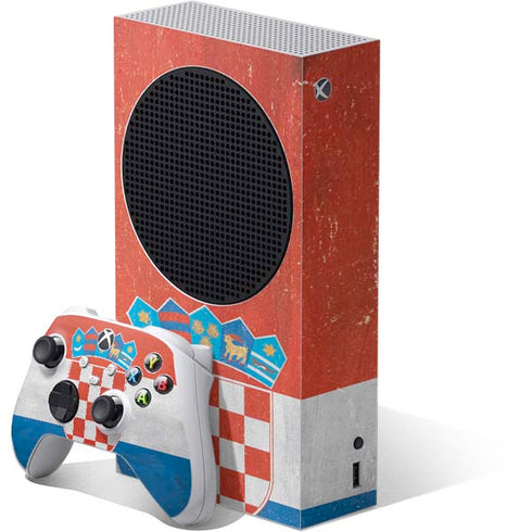 Croatia Flag Distressed Xbox Series S Skins